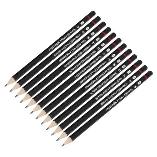 Generic Zestaw Wstępnie Naostrzonych Ołówków, 12 Sztuk Odporne na Zginanie Ołówki Zmazywalne Ergonomiczna Konstrukcja Odporne na Blaknięcie Dwustronne Ołówki do Pisania i Robienia Notatek (Ołówki