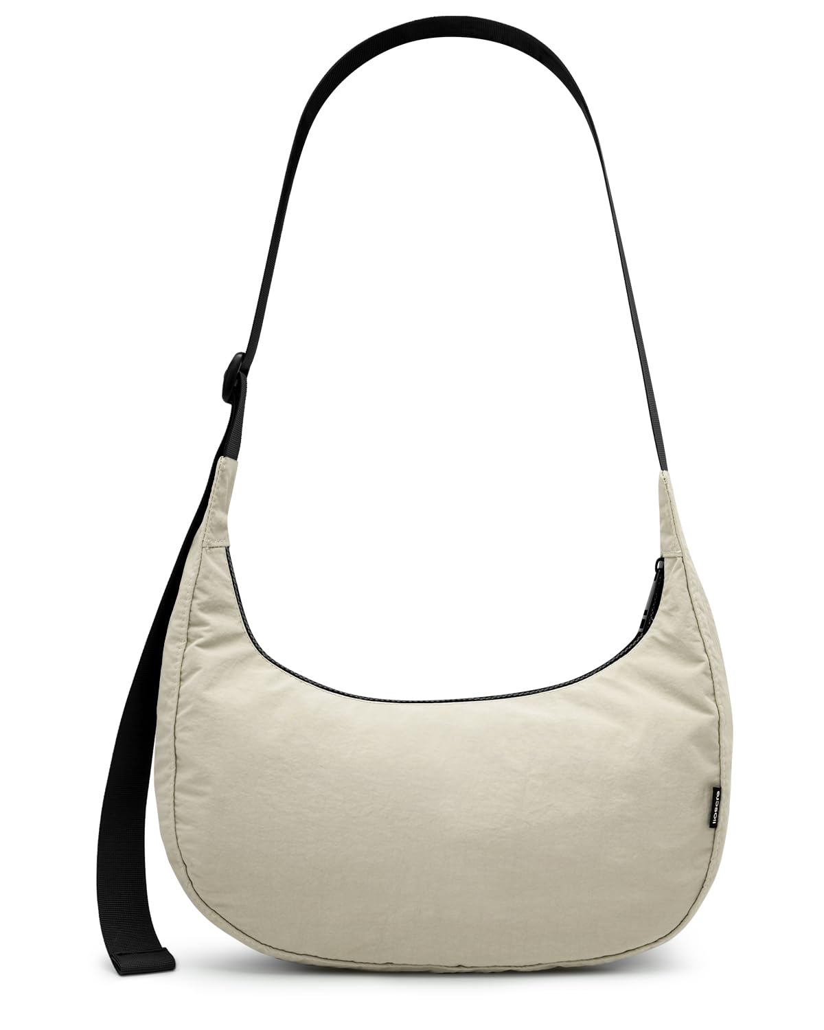 Iioscre Medium Crossbody Crescent Bag for Women Men Trendy, Nylon Crossbody Hobo Bag with Adjustable Strap and Inner Pockets.