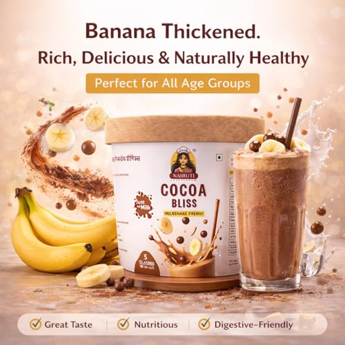 Image of Nairuti Vyutpadan Cocoa Bliss Premix 150g | Made with Real Cocoa Beans | Chocolate Flavoured Beverage Base | Ready in Minutes | Enjoy Hot or Cold | Smooth & Rich Taste