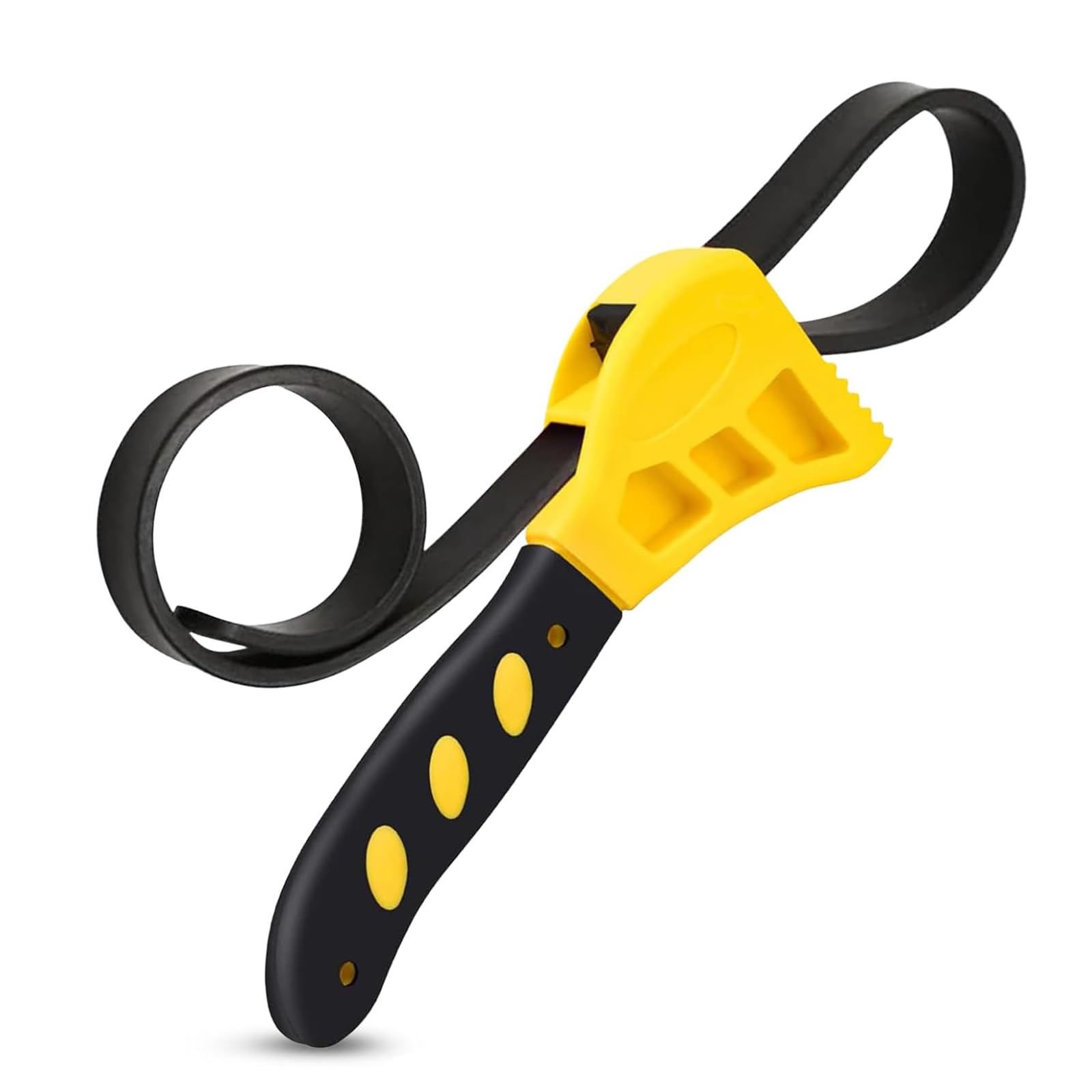 Noirwwe Rubber Strap Wrench,Multi-Purpose Wrench Jar Opener,600mm Adjustable Reinforced Plumbers Tools for Head Removal,Jar Opener,and DIY Plumbing Repairs,Shower Head,Mechanics Plumbers DIY