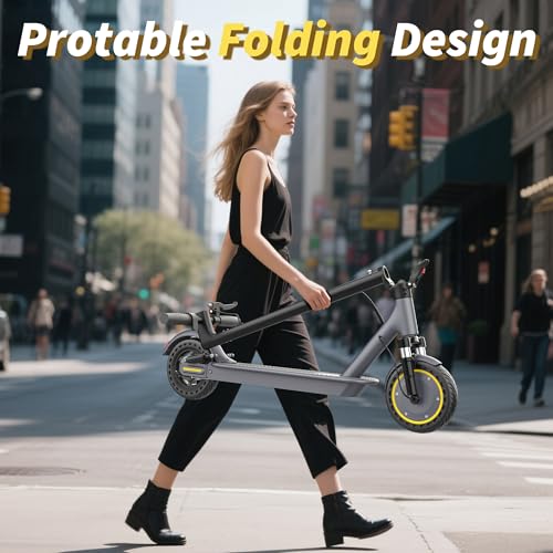 Riceel R70 Electric Scooter for Adults, Foldable Electric Scooter, Speed up to 25 km/h, 30 km Long Range, 8.5" Solid Tires, E-Scooter with Dual Suspension and APP Control - Image 6