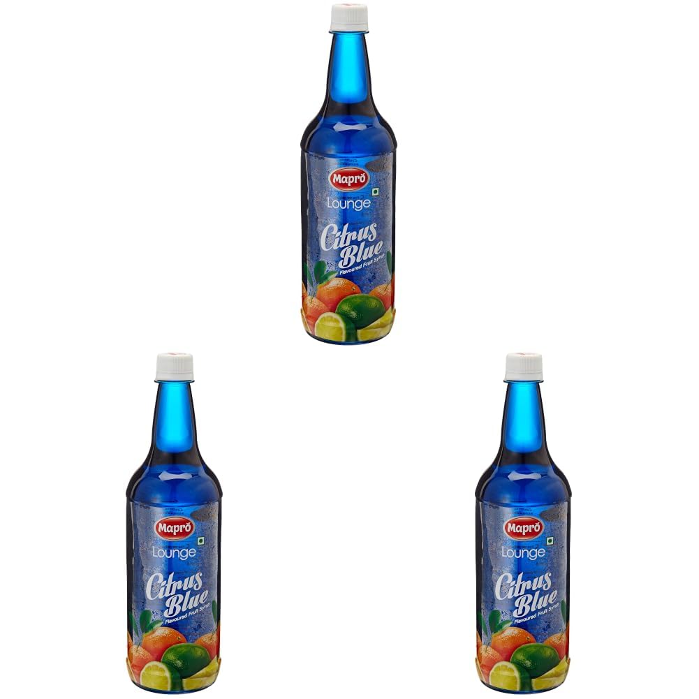 Mapro Citrus Blue Flavoured Fruit Syrup, 1L (Pack of 3)-picture-22
