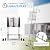 DEZEX 12.5 FT Stainless Steel Telescoping Ladders - One-Button Retraction Collapsible Extension Ladder for Home, RV, Attic, Multi Position Folding Ladder with Balance Bar & Wheels, Lasts 330 LBS