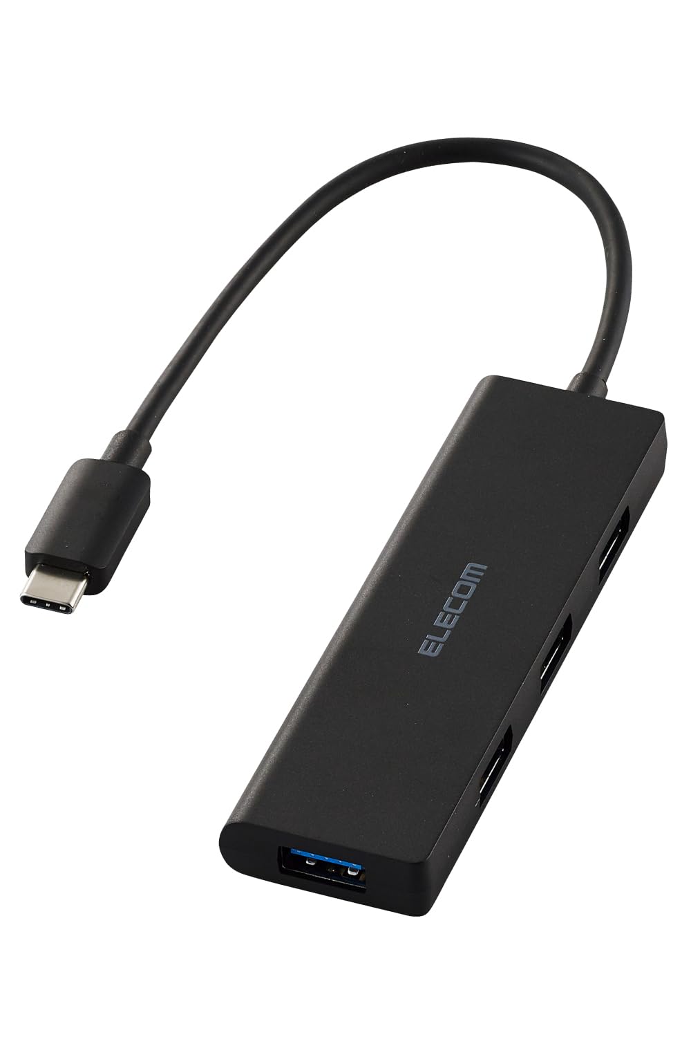 エレコム USBハブ USB-C接続 USB3.2(Gen1) 5Gbps 4ポート バスパワー 15cm ケーブル 小型・軽量設計 ブラック U3HC-H042BK/E