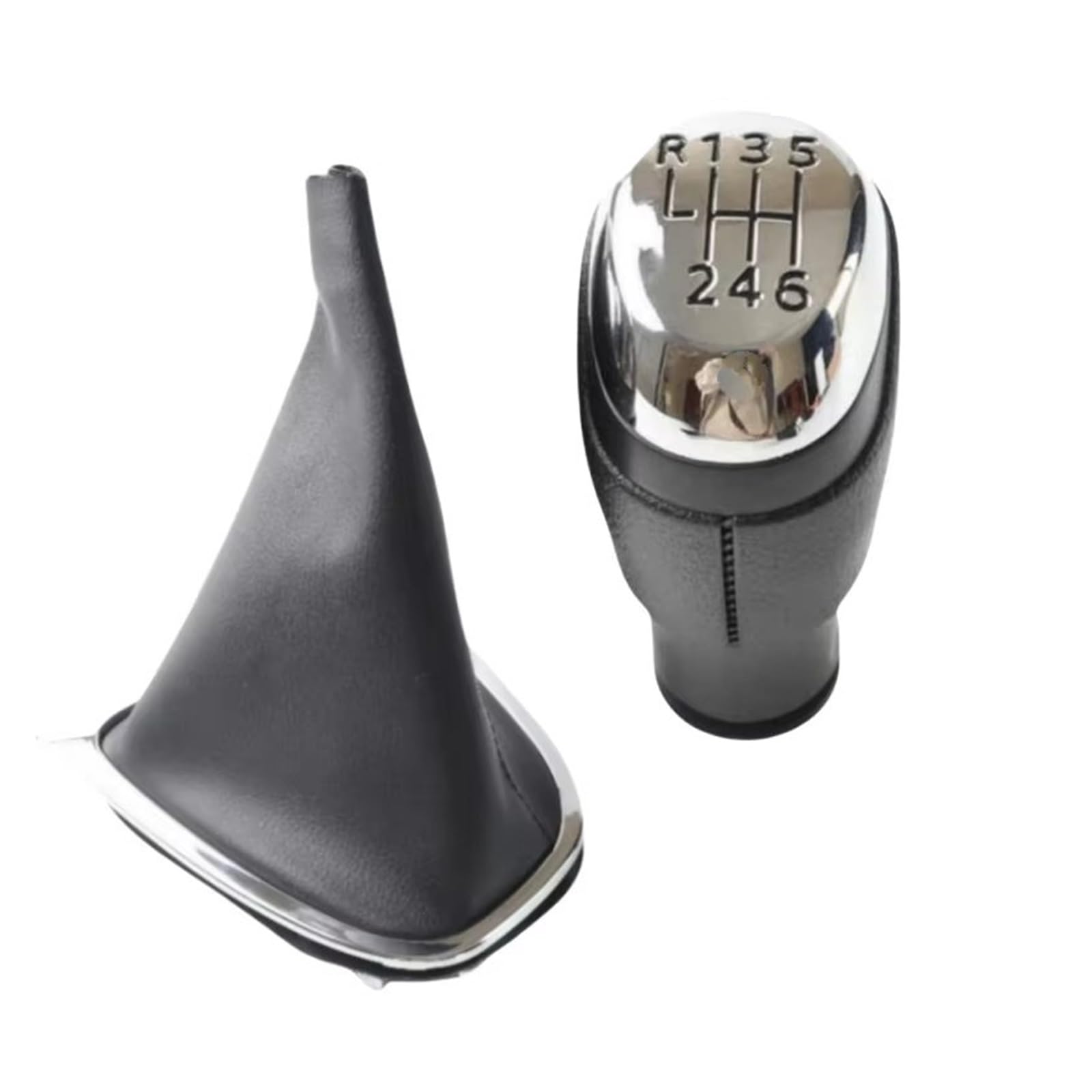 GHQFROP Transmission Gear Shift Knob for Clio Mk4 IV 2012-2020 5/6 Speed Gear Shift Knob Lever Shifter Pen Gearbox Gaiter Boot Collar Car Gear Stick Knob(A Set 2)
