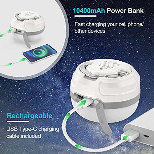 Camping Lantern Rechargeable, TENROOP Camping Light for Tents, 10400mAh High Capacity Power Bank, RGB LED Lantern… - Image 5