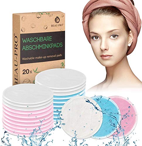 Disques démaquillants réutilisables, 20 cotons démaquillants écologiques, démaquillants en bambou et démaquillants écologiques cotons super doux pour toutes les peaux, lavables avec sac