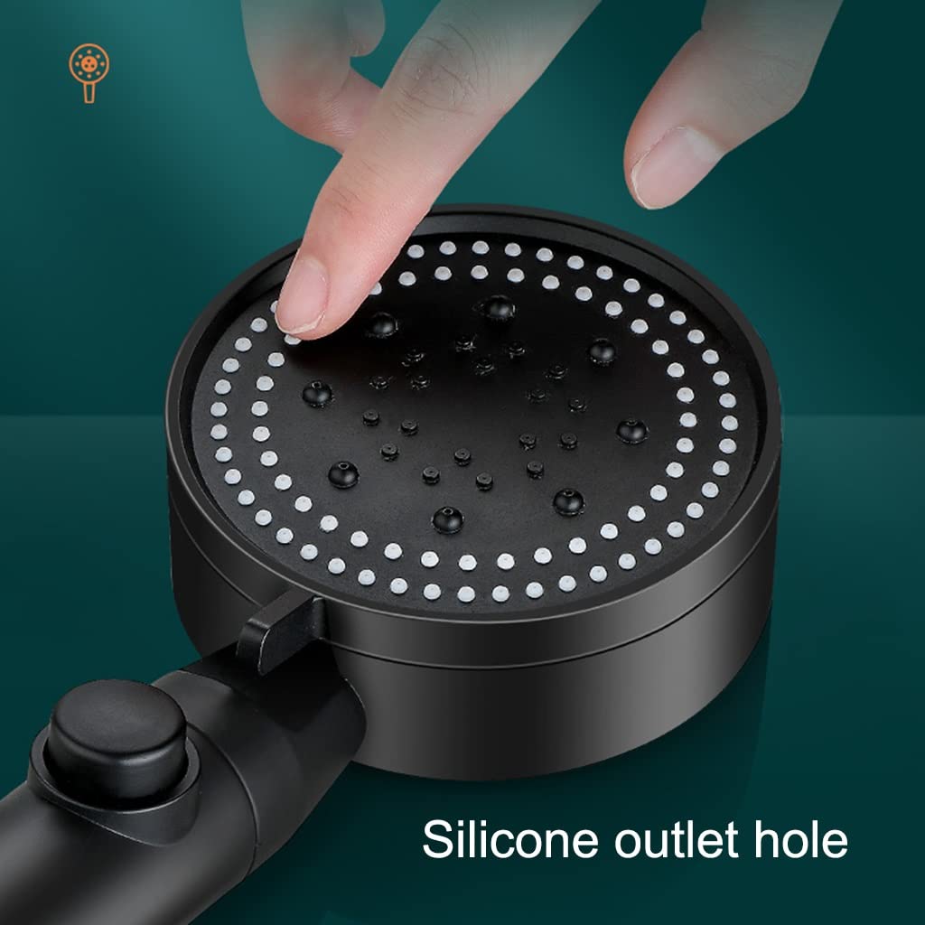 Cabezal de ducha de alta presión de 5 velocidades con soporte, cabezal de ducha de filtro de mano, ajuste universal, cabezales de ducha de baño que ahorran agua para una experiencia de ducha