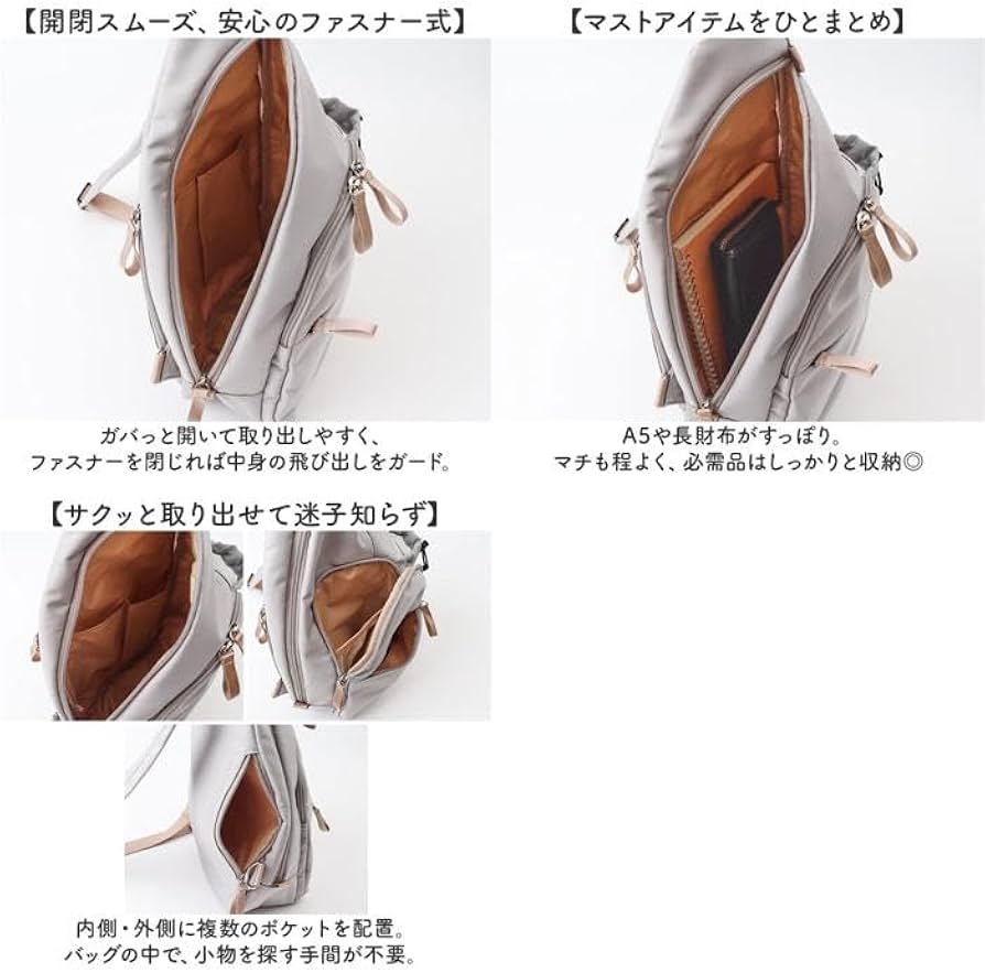 美品✨aniaryxnicole ボディバッグ　ライトグレー Amazon.co.jp: l.r.m トライアングルボディバッグ ボディバッグ