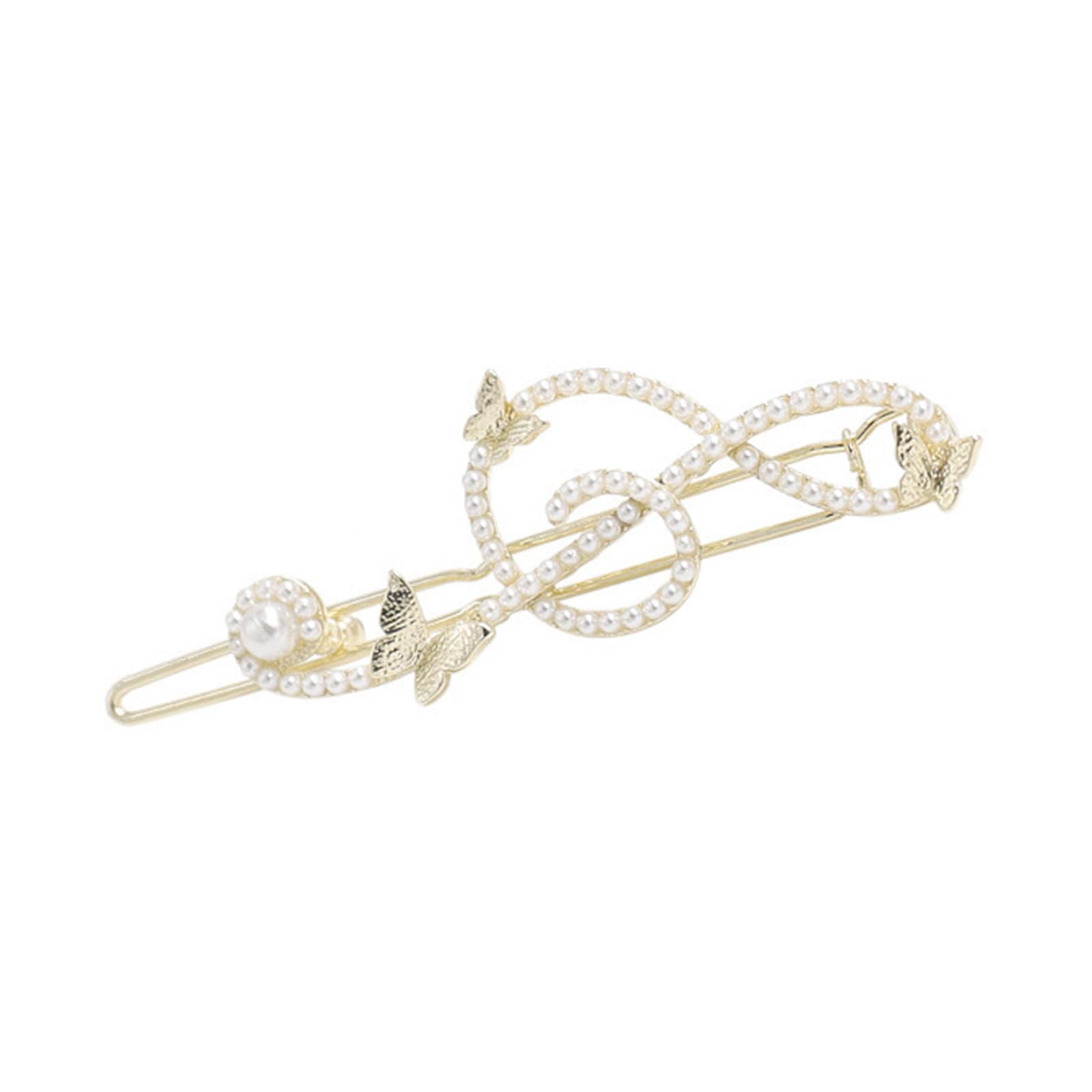 ROYJJ Shining Hairpin Music Note Shape Side Pin for Lady Elegant Side Pin Nonslip Hair Clip for Side Bangs Hair Ornament Diamond-encrusted musical note hairpin