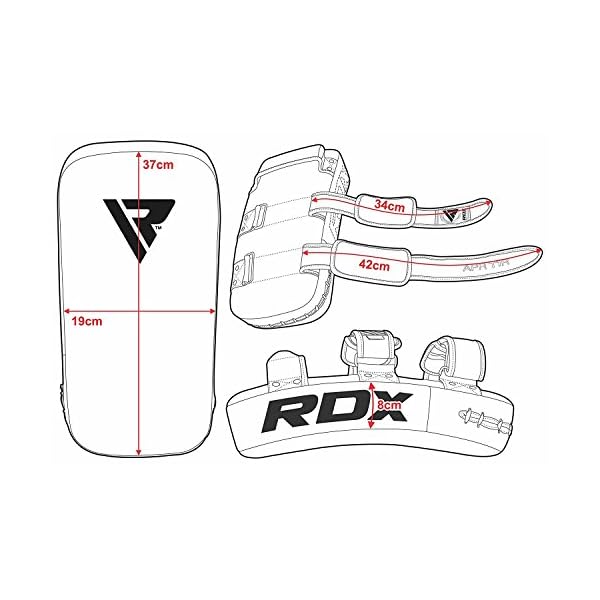 RDX-Muay-Thai-Pad-for-Training-Curved-Kickboxing-Kicking-Strike-Shield-Coaching-Kick-Boxing-MMA-Martial-Arts-Karate-Taekwondo-Punching-Foot-Knee-and-Elbow-TargetSold-AS-Single RDX Muay Thai Pad for Training, Curved Kickboxing Kicking Strike Shield, Coaching Kick Boxing, MMA, Martial Arts, Karate, Taekwondo, Punching, Foot, Knee and Elbow Target (One Pad Only)