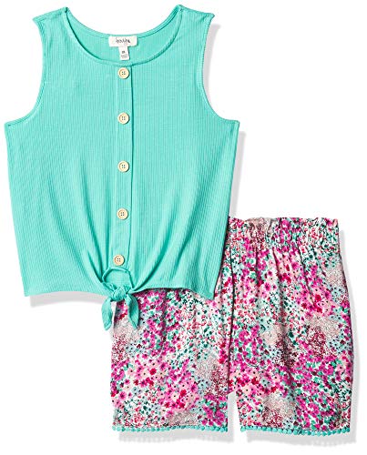 Image of Speechless Girls' Tie Front Short Set