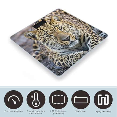 Balanza Digital de Baño con Diseño Leopardo Africano miniatura 3