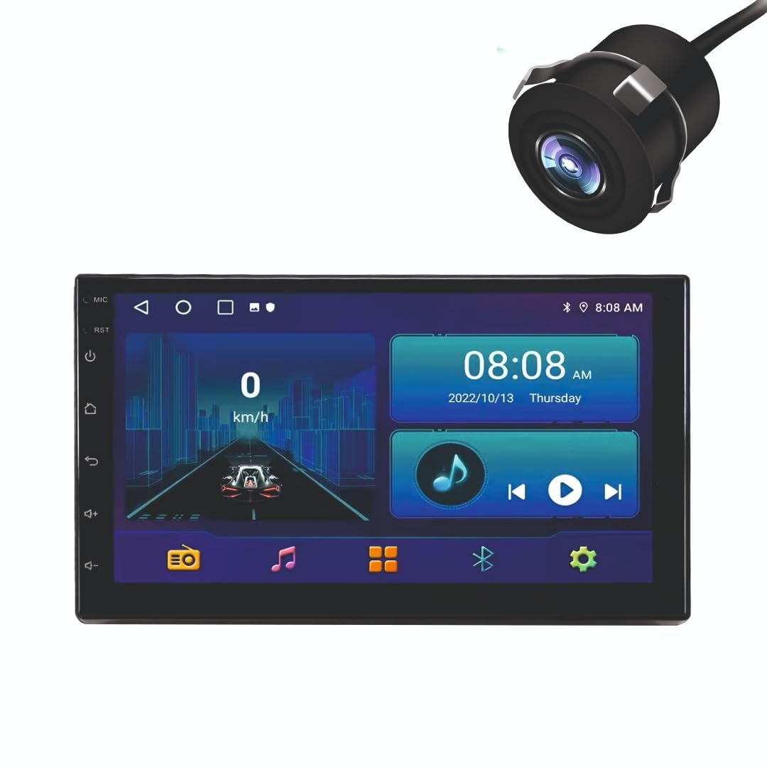 Modowry 9inch Universal TS9 Car Android System | IPS Full HD Display |1GB/32GB | Android 12 | Split Screen | Mirror Link | W/o Apple CarPlay | Wi-Fi | Steering Wheel Control Screen With HD Back Camera