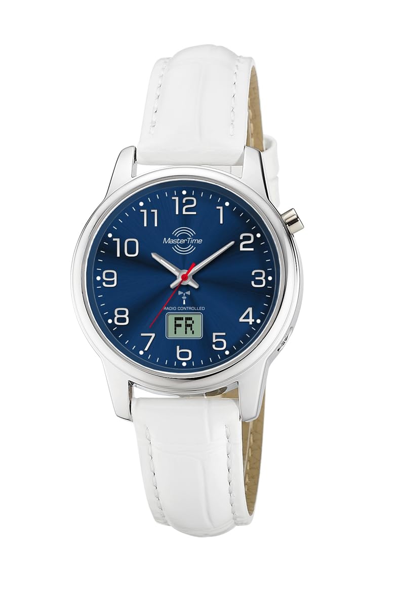 Master Time Funk Quarz Damen Uhr Analog-Digital Lady Line mit Metall Gehäuse