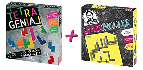 Preisvergleich Produktbild knobel-Set: Dr. Grips Logikpuzzle + Tetragenial Logikspiel Denkspiel 2er Set