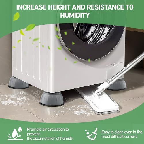 4 PCS Washing Machine Feet Pads, Slip Noise Cancelling Anti Vibration Mat, Rubber Washing Machine Vibration Pads, Washing Machine Stabilizer for Washing Machines and Dryers etc. - Image 5