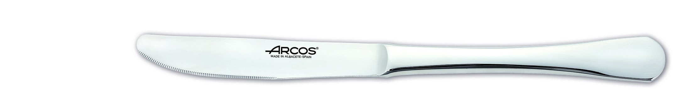 Arcos Serie Madrid - Juego Cubiertos de Postre de 12 piezas en Caja de Regalo (6 Cuchillos + 6 Tenedores) - Monoblock de una pieza en Acero Inoxidable - Color Plata