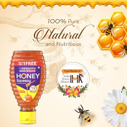Image of Baidyanath Asli Ayurved Honey 450g squeezy (225G X 2) | Natural Immunity Booster | Pure & Wholesome - Weight Loss Support, Radiant Skin, Cough & Cold Defense | No Added Sugar