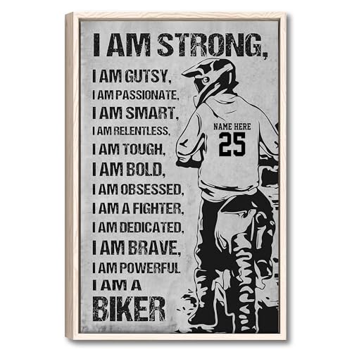 Personalized Rules Of Old School Biker Canvas - Gift Idea For Biker Lovers/Friends - Up to 10 People - Old School Biker 8 Rules Of Etiquette main image 1