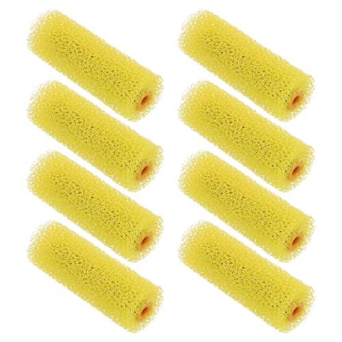 sourcing map Paint Roller Cover 4 Inch Medium Texture Sponge Brush for Household Wall Painting Treatment 8Pcs