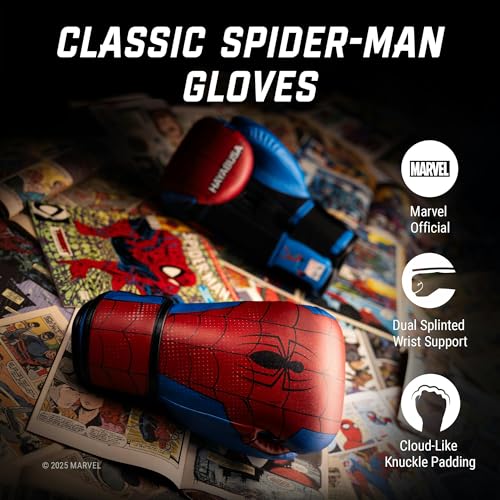Image of Hayabusa Marvel Classic Boxing Gloves for Men, Women & Kids - Officially Licensed | 16oz 12oz 8oz 6oz Training, Sparring, Bag & Pad Work