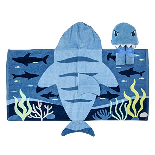 Image of Stephen Joseph Boys HOODED TOWEL, Shark