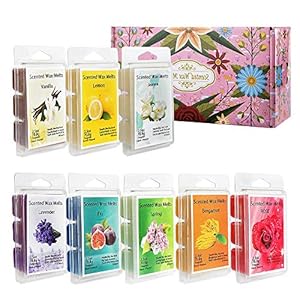 Uponer Duftwachs Wax Melts Duftwachswürfel 100% Sojawachs Raumduft Duftkerze 8 Verschiedene Düfte Geschenk Set ür…