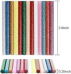 KEILEOHO 140 PCS Colored Glitter Hot Melt Glue Sticks, 14 Colors Mini Glue Sticks, Mini Hot Glue Sticks for Arts Crafts, Home General Repair, Holiday Gift Crafts