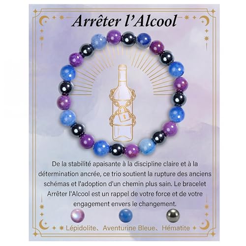 Bivei Bracelet Décision et Maîtrise Pierre Naturelle Pour Femme et Homme