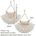 Youniker Womens Tassels Earrings Bohemian Tassel Drop Vintage Retro Tassel Dangle Boho Drop Earrings Eardrop Stud for Women (White)