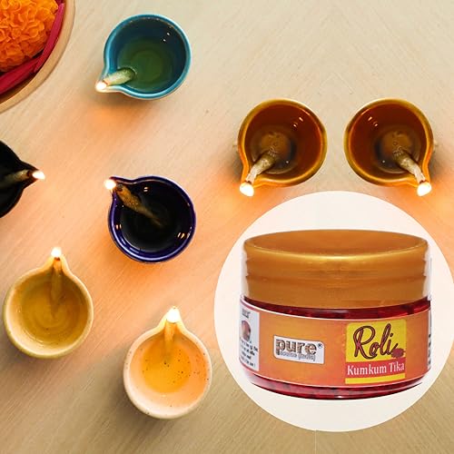 Image of Pure Source India Ready-to-Use Red Kumkum Tilak Paste for Pooja & Spiritual Rituals |Natural and Organic Ingredients (50 GM)