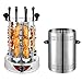 Saturey Griglia per Barbecue Elettrica, Spiedini di Agnello Girevoli Automatici a 360° Griglia Verticale, Barbecue Senza Fumo 8 Forchette Griglia per Barbecue per Feste in Casa Viaggi Escursionismo