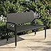 STEELSØN Mirador Gartenbank 2 Sitzer schwarz – Sitzbank Outdoor aus Polyrattan – Balkonbank wetterfest – Rattanbank mit ergonomischer Lehne – Parkbank bis 320kg belastbar – Bank für Garten/Terrasse