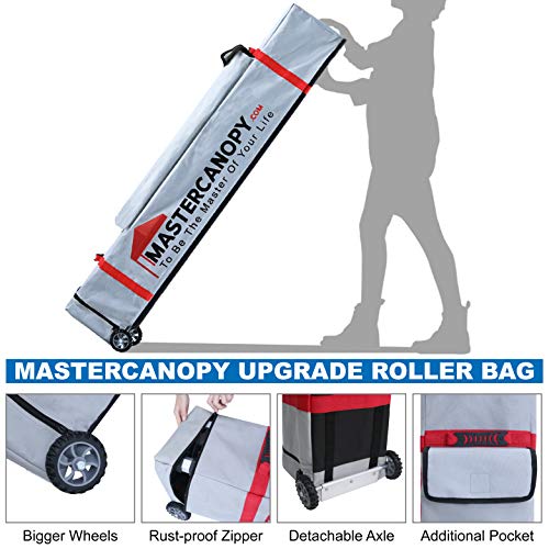 Image of MASTERCANOPY 5x5 Heavy Duty Pop Up Canopy Tent with Roller Bag(White)