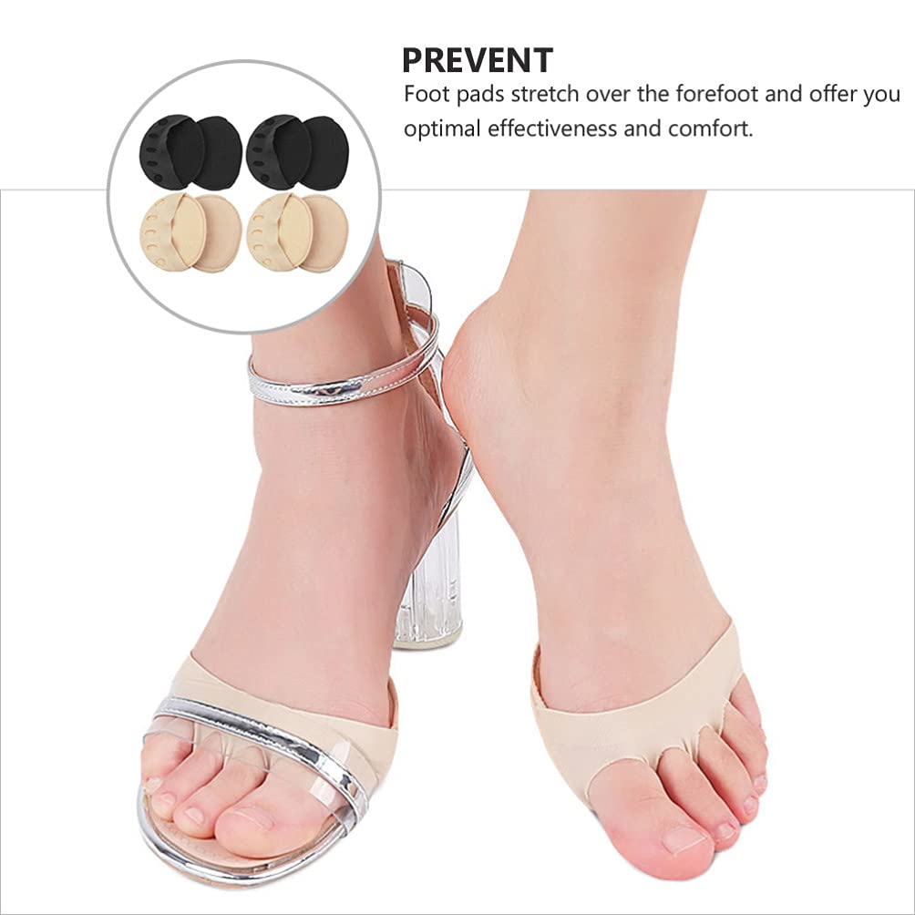 HEALLILY Forefoot Pad 4 Pairs Honeycomb Fabric Metatarsal Pads Forefoot Cushioning Shoe Support Toe Socks Foot Cushions Support Sleeves 2