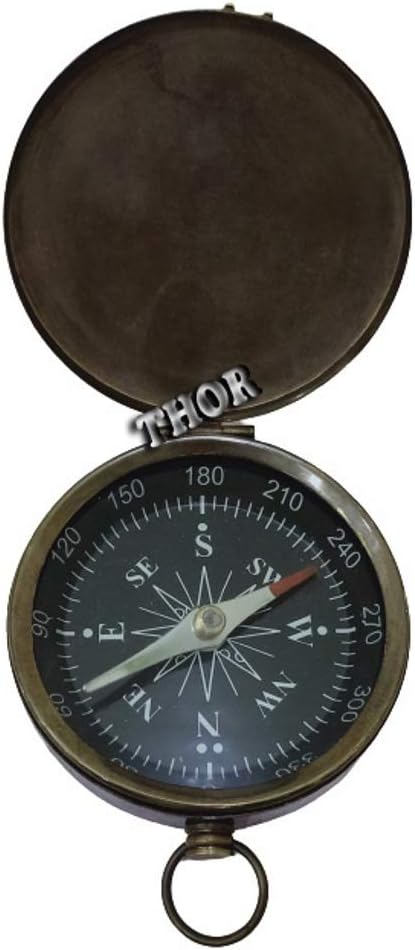 Nautical Brass Marine Pocket Compass Maritime Gift Rustic Vintage Home Decor Gifts
