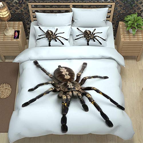 Parure de lit Spider en microfibre douce anti-taches avec zip