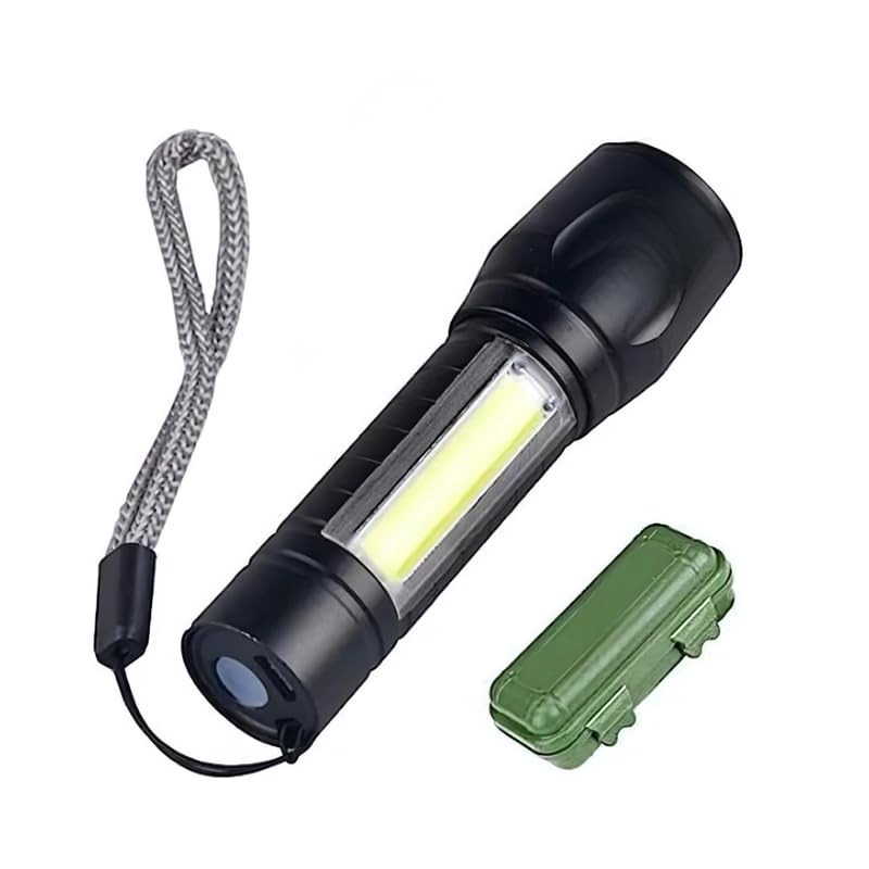 Enfogo 𝟏𝟓-𝐘𝐞𝐚𝐫 𝐖𝐚𝐫𝐫𝐚𝐧𝐭𝐲 - Rechargeable USB Mini LED Torch Light | Ultra-Bright COB Flashlight for Camping, Hiking, Travel, Emergency, Pocket-Sized, Waterproof | Perfect Outdoor Gift-image-26
