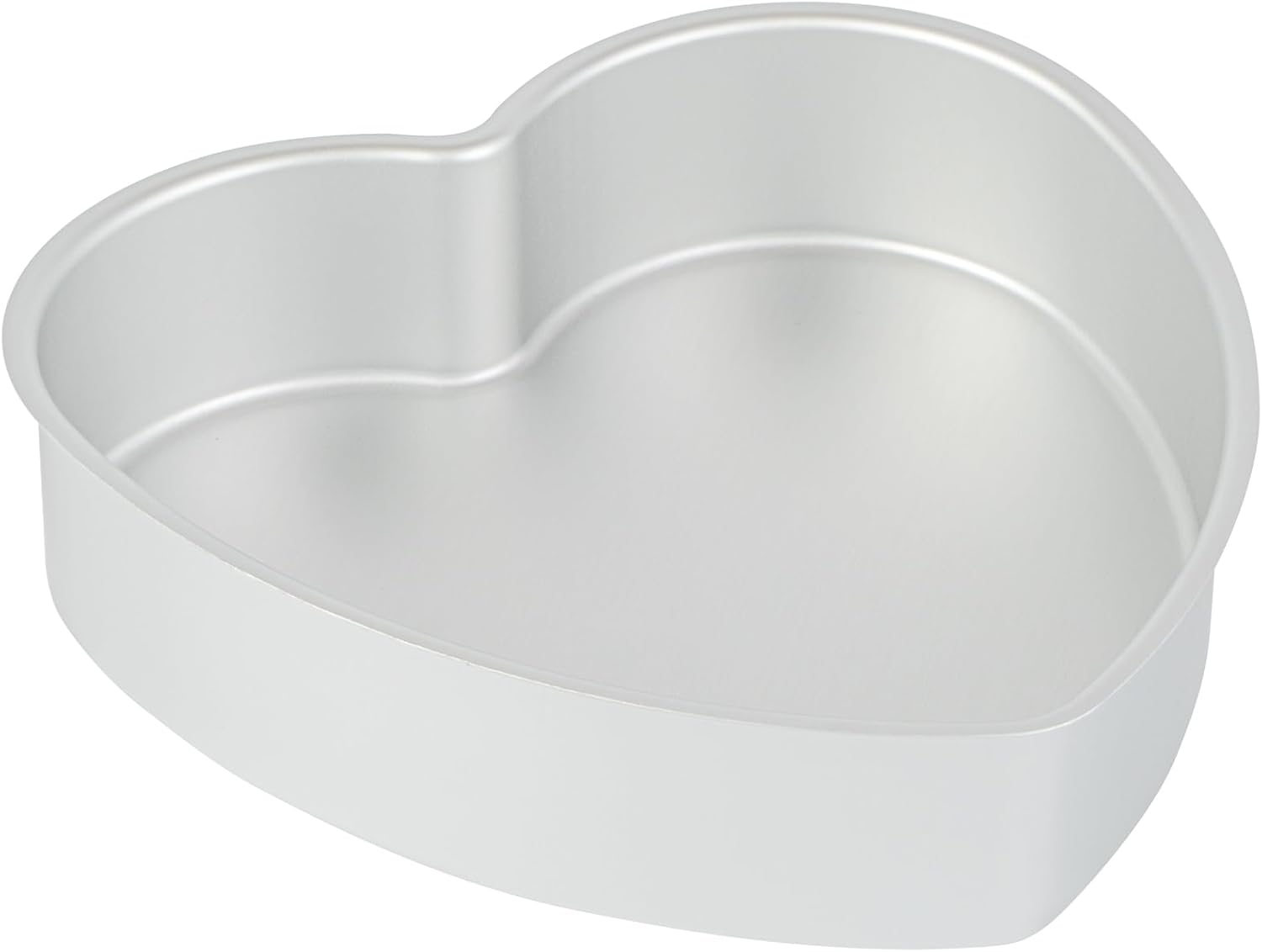 Restaurantware-Met Lux 8 x 8 x 2 Inch Straight-Sided Baking Tins, 12 Heart Shaped Cake Pans - Oven-Ready, Freezable, Anodized Aluminum Heart Baking Pans, Greaseproof, For Valentine’s Day Cakes