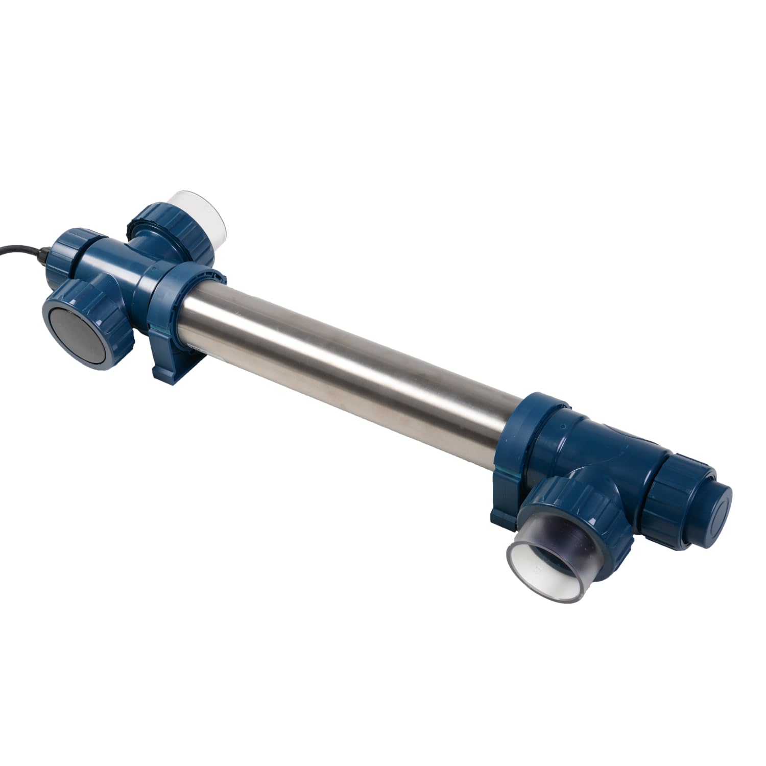 AquaForte Midi Power UV-C 75 vatios, lámparas cortas y carcasa de acero inoxidable, caudal máximo de 15,000 litros por hora, para un estanque claro con peces sanos sin productos químicos