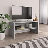 Couleur : Gris béton vidaXL Meuble TV Armoire Basse avec Un Compartiment Ouvert Meuble Multimédia Stéréo Salon Salle de Séjour Maison Gris Cement 80x40x40 cm Aggloméré