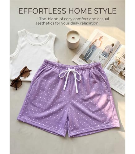 Image of ENJOYNIGHT Women Pajama Shorts Cotton Lounge Bottoms Sleep Shorts with Drawstring & Pockets