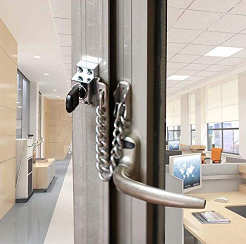 Stainless Steel Window Guard Window Door Restrictor Child Safety Security Chain Lock With Keys - Thumbnail 5