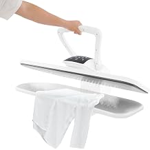 36" Large Steam Iron Press, 110V 1600W Intelligent Steam Fabric Pres Machine Digital Professional Commercial Iron Electronic Press w/Touch Screen & Voice Prompts for Sheets Curtains Clothe White
