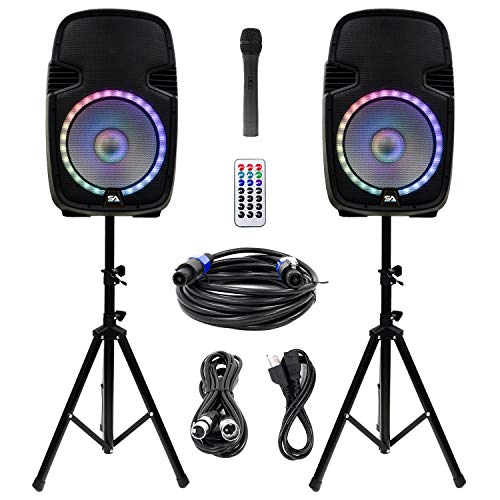 Seismic Audio - SA-KP15PG - Powered 15 Inch PA DJ Karoake Party Speaker