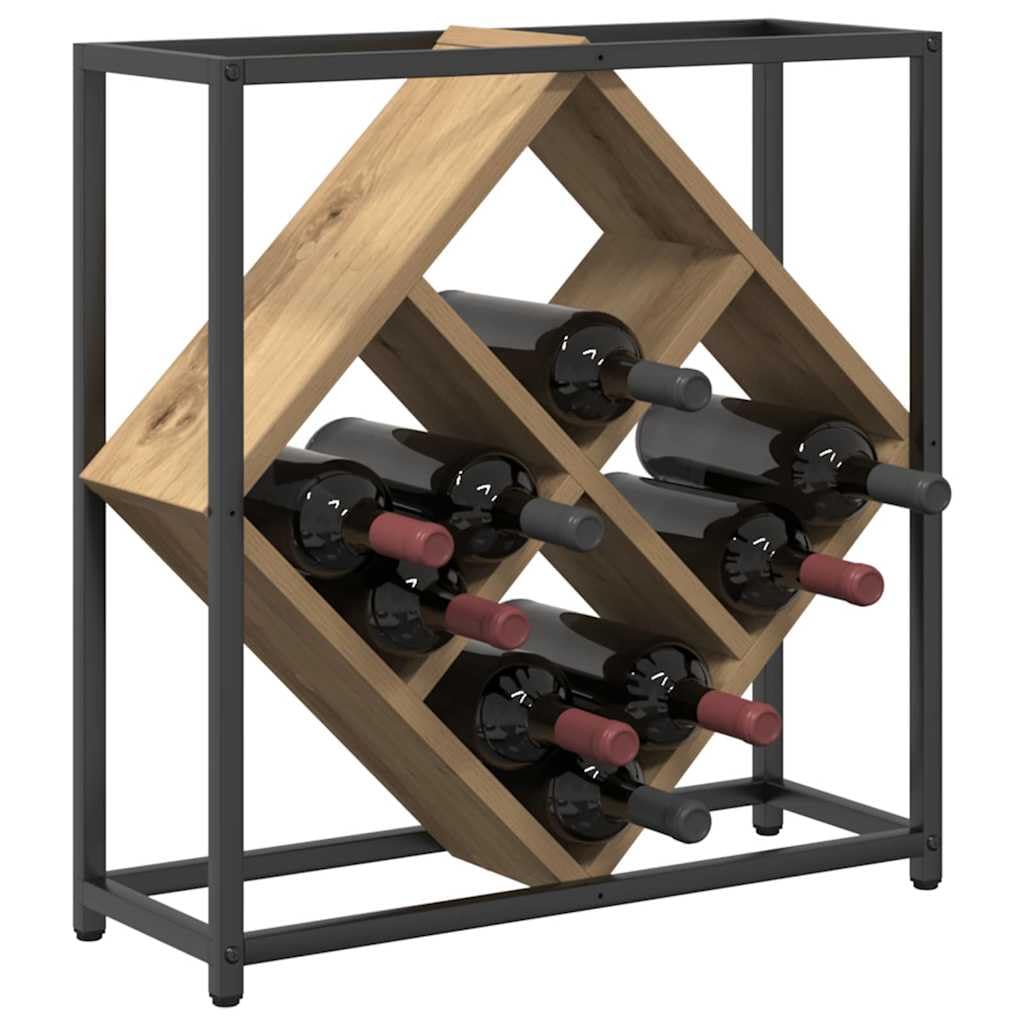 Générique Flaschenhalter, Holz, für 16 Flaschen, 51 x 18 x 52,5 cm | Kompaktes Design, modernes Weinregal, vertikale Aufbewahrung, einfache Montage