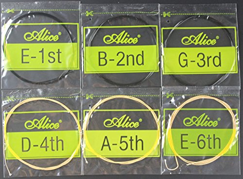 3 Packs Full Set Replacement Alice A107Bk Hard Tension Black Nylon Gold-Plated Copper Alloy Wound Classical Guitar Strings (.0285 .0325 .041 .030 .036 .044) #TOP5