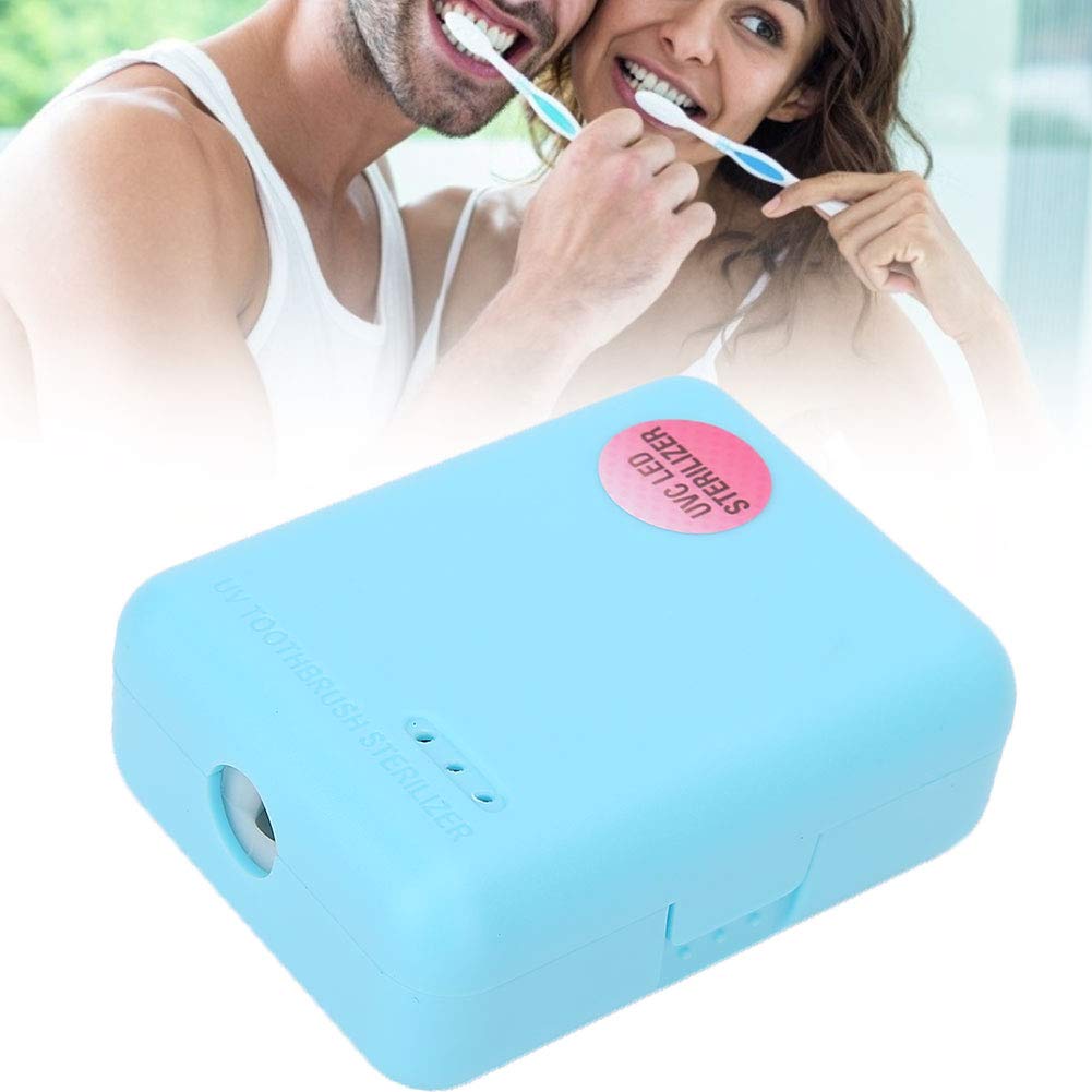 Désinfectant pour brosse à dents, support de brosse à dents, stérilisateur de tête de dentifrice, désinfectant, distributeur de brosse à dents UV pour support de brosse à dents [Bleu]