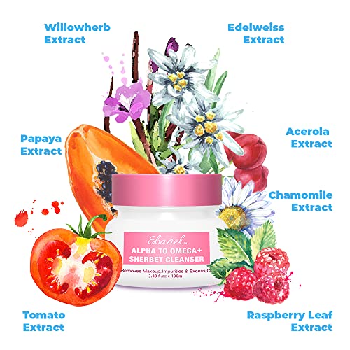 Ebanel Makeup Remover Cleansing Balm, 1-Step Nourishing Sherbet Oil Cleanser, Instantly Removes Waterproof Mascara, Makeup And Impurities, Moisturizes Skin With Vitamin C, Peptide, Stem Cell Extracts #TOP3